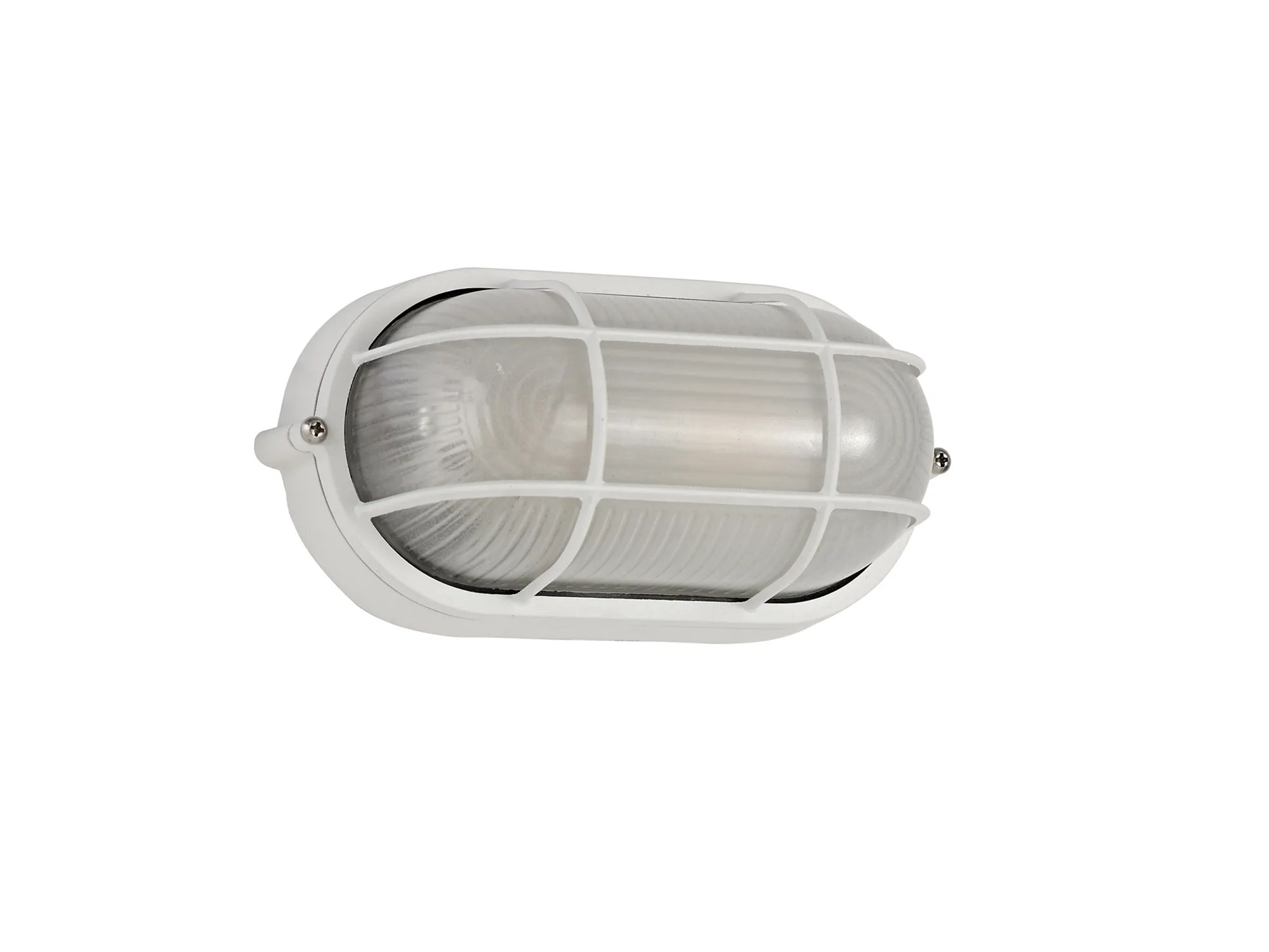 Avon Oval Wall Lamp 1 Light IP44 Outdoor White D0479  Deco Avon